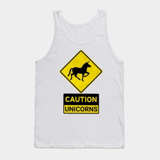 Caution Unicorns Tank Top